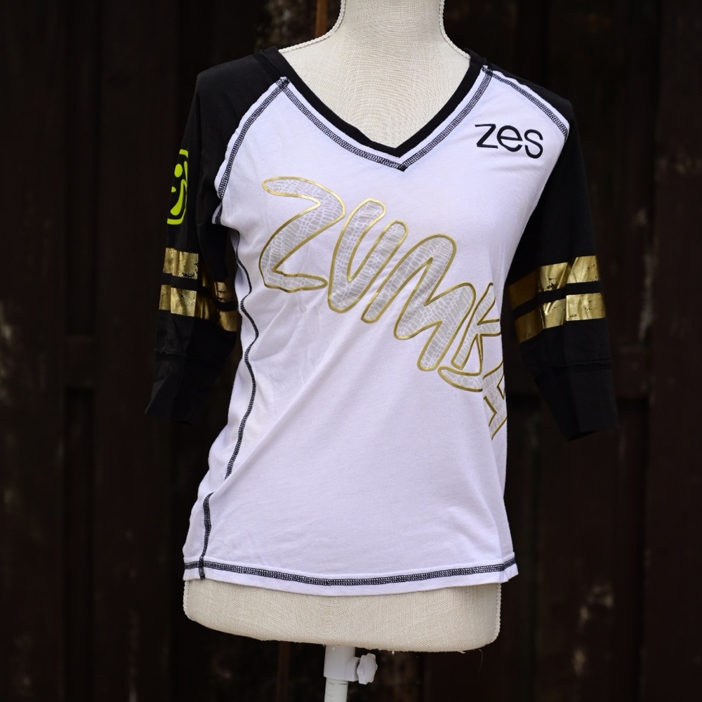 Zumba three-quarter length baseball tee